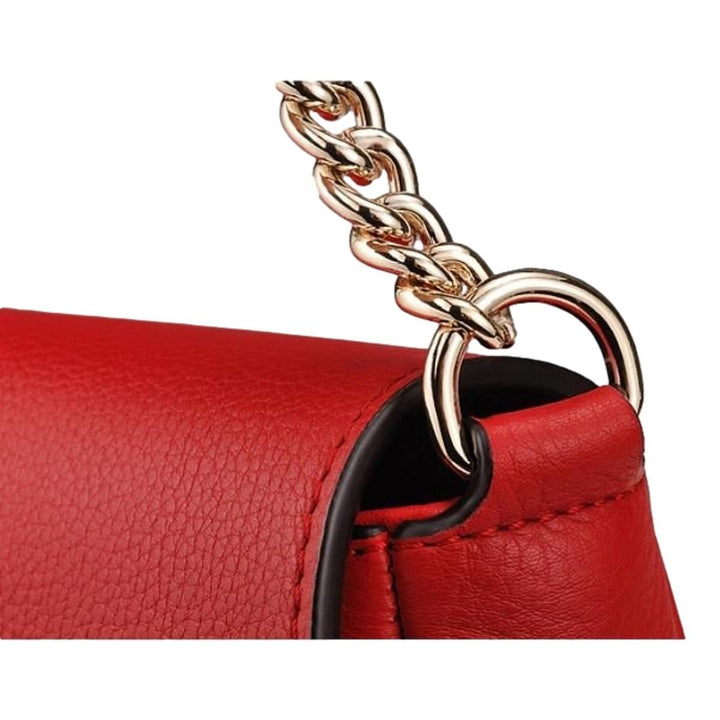 Gucci Soho Disco Red Leather GG Tassel Chain Crossbody Bag 536224