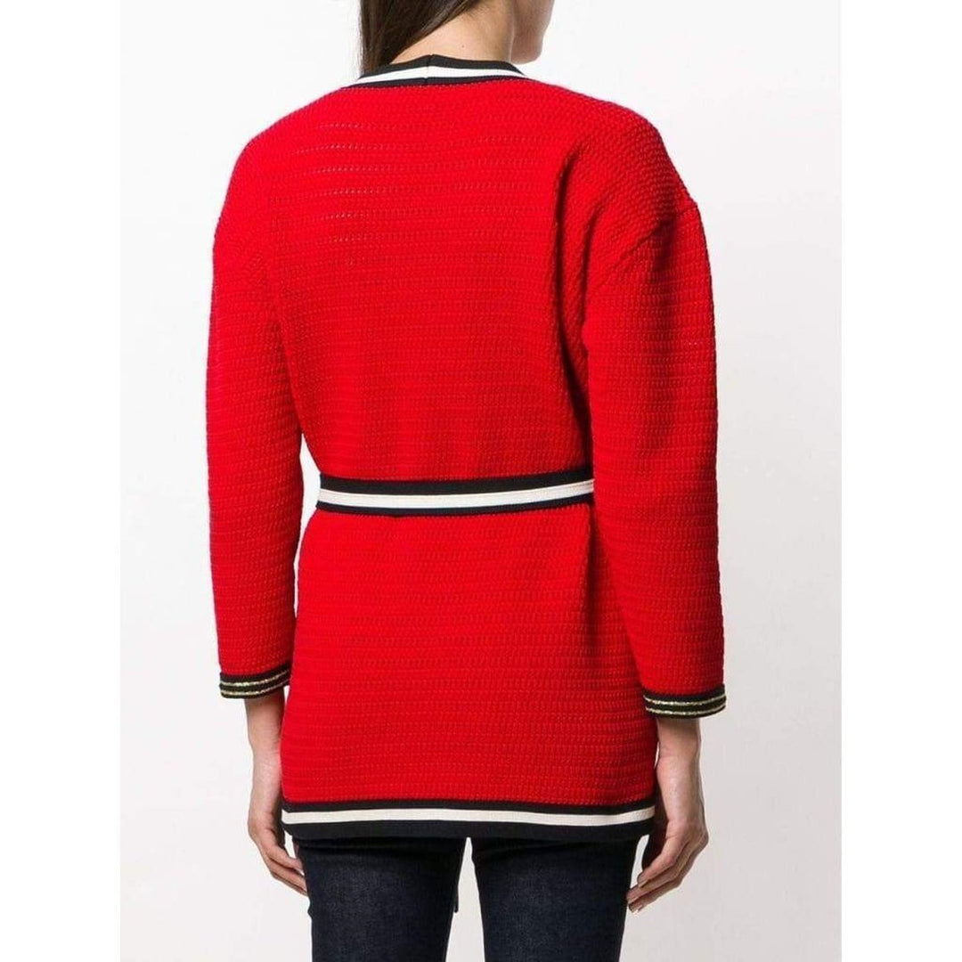 Striped Hem Cardigan Coat