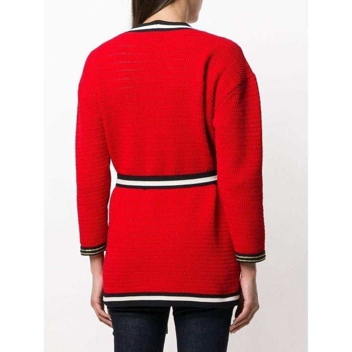Striped Hem Cardigan Coat
