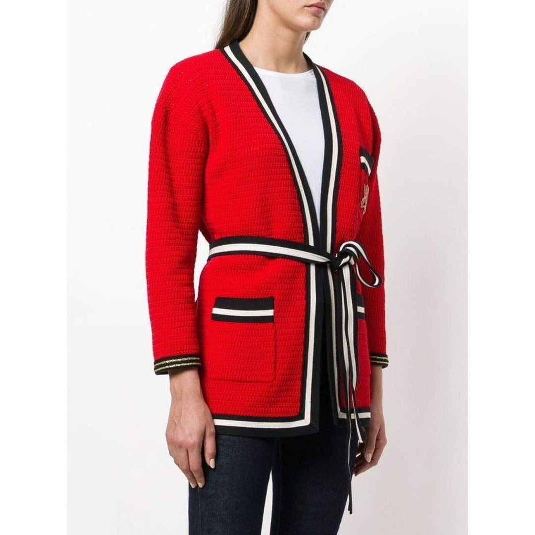 Striped Hem Cardigan Coat