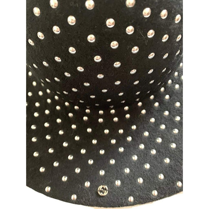 Studded Wool-felt Wide Brim Hat