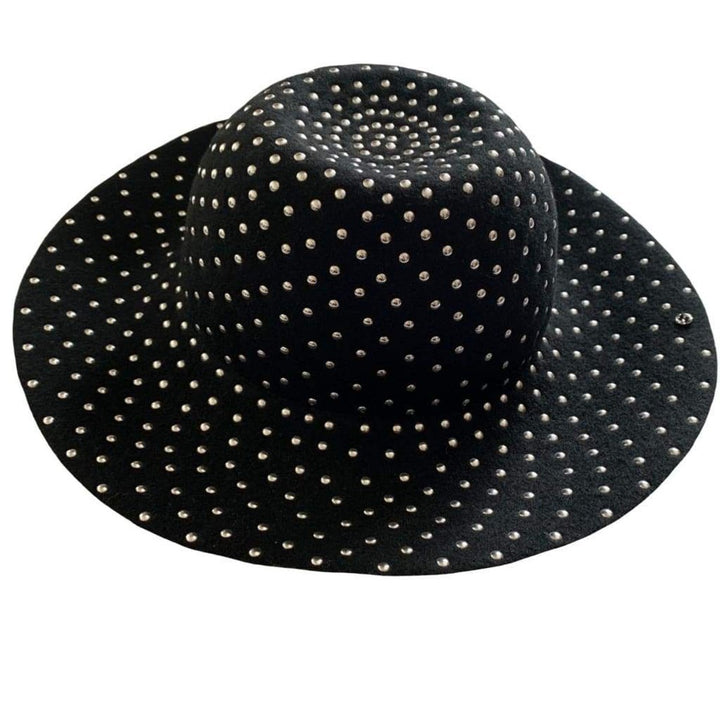 Studded Wool-felt Wide Brim Hat