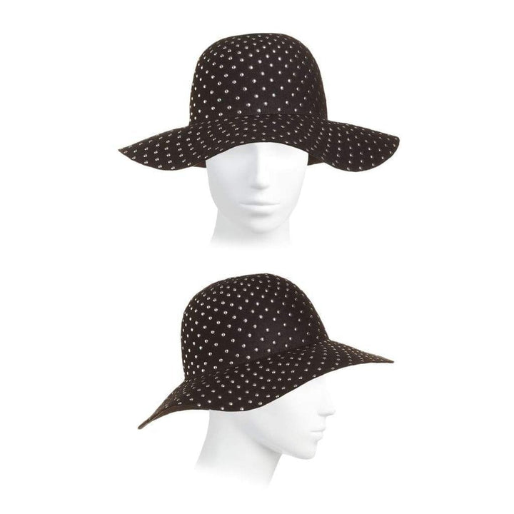 Studded Wool-felt Wide Brim Hat