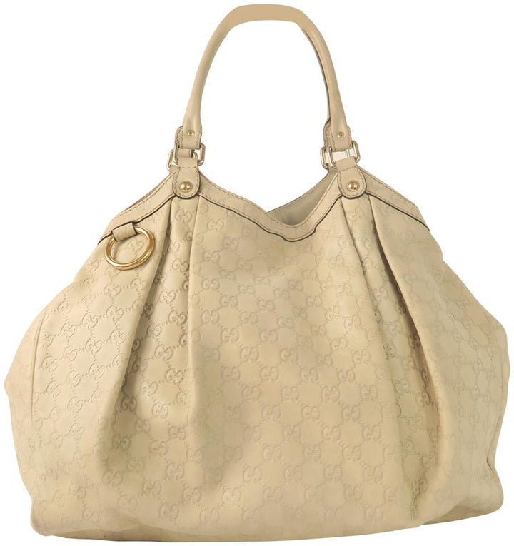 G*G Sukey Calfskin White Tote