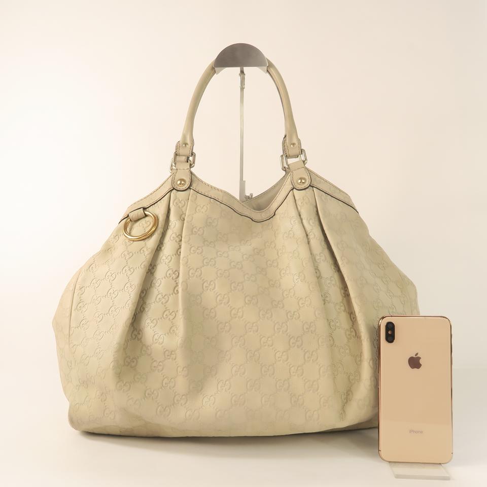 G*G Sukey Calfskin White Tote