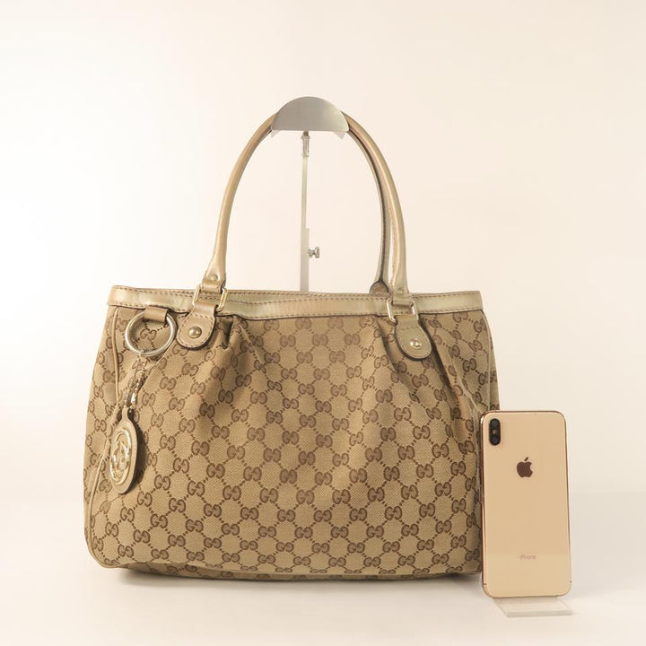 G*G Sukey Grey Canvas Tote