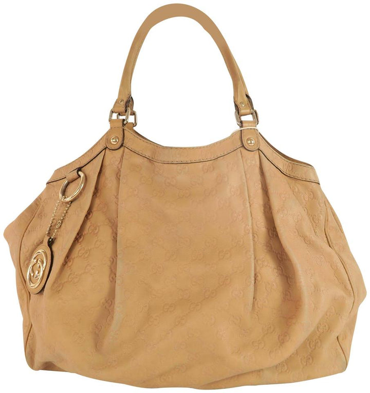 G*G Sukey Leather Tan Calfskin Tote