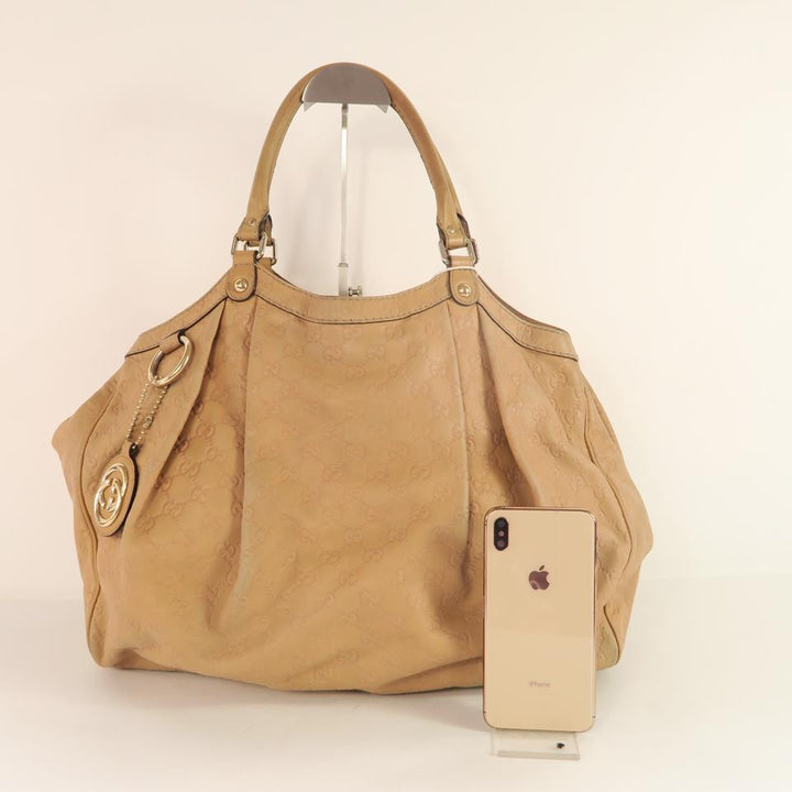 G*G Sukey Leather Tan Calfskin Tote