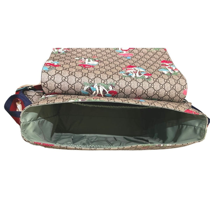 Supreme Mushroom-print Canvas Baby Diaper Changing Bag