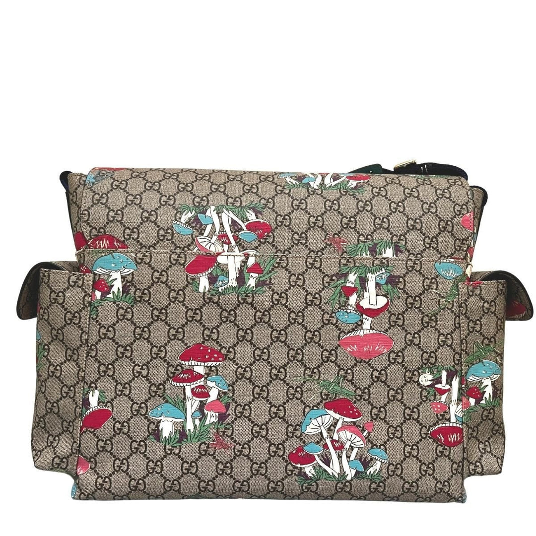 Supreme Mushroom-print Canvas Baby Diaper Changing Bag