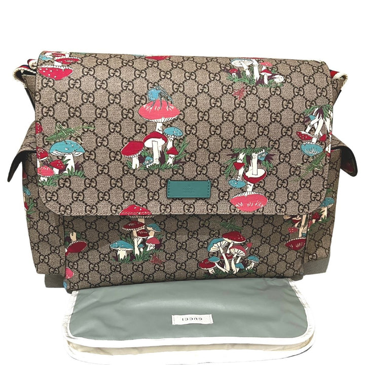 Supreme Mushroom-print Canvas Baby Diaper Changing Bag