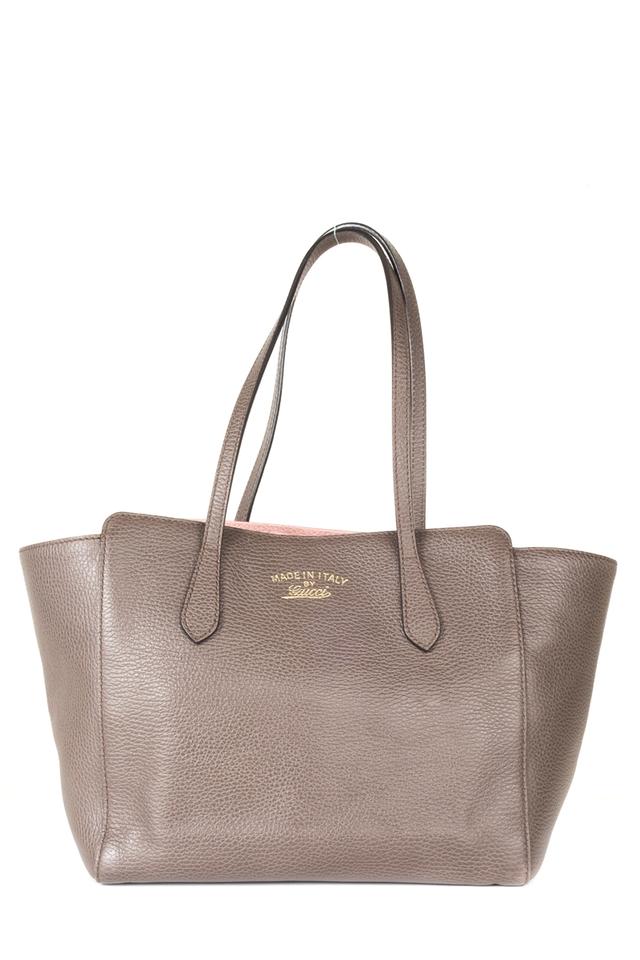 G*G Swing Small Tote Brown Leather Shoulder Bag