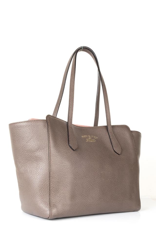 G*G Swing Small Tote Brown Leather Shoulder Bag