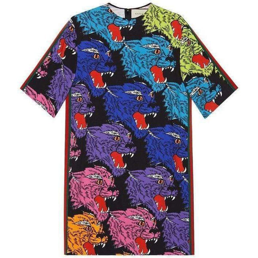 Gucci-Tiger Face Tunic Dress - Runway Catalog