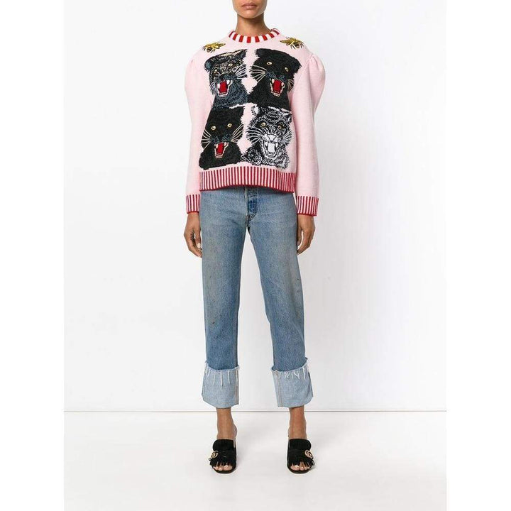 Tiger Intarsia Wool Sweater