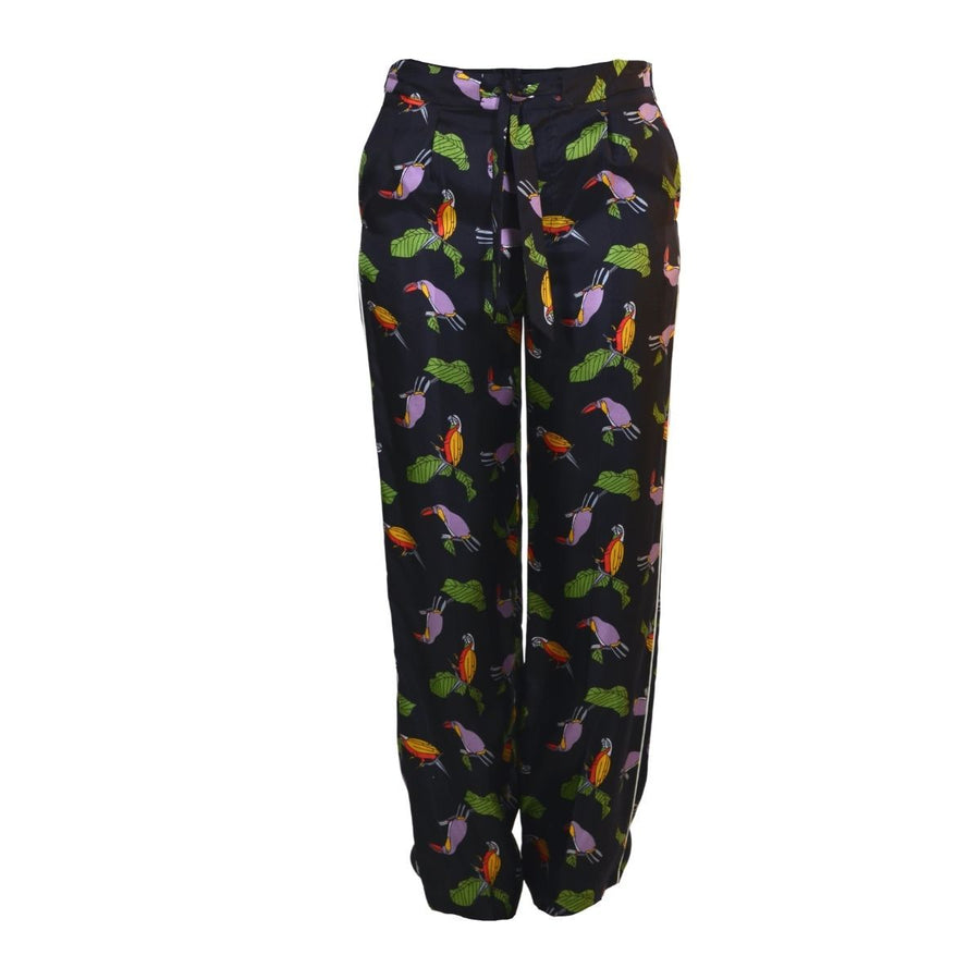 Gucci-Toucan Print Pyjama Silk Pants - Runway Catalog