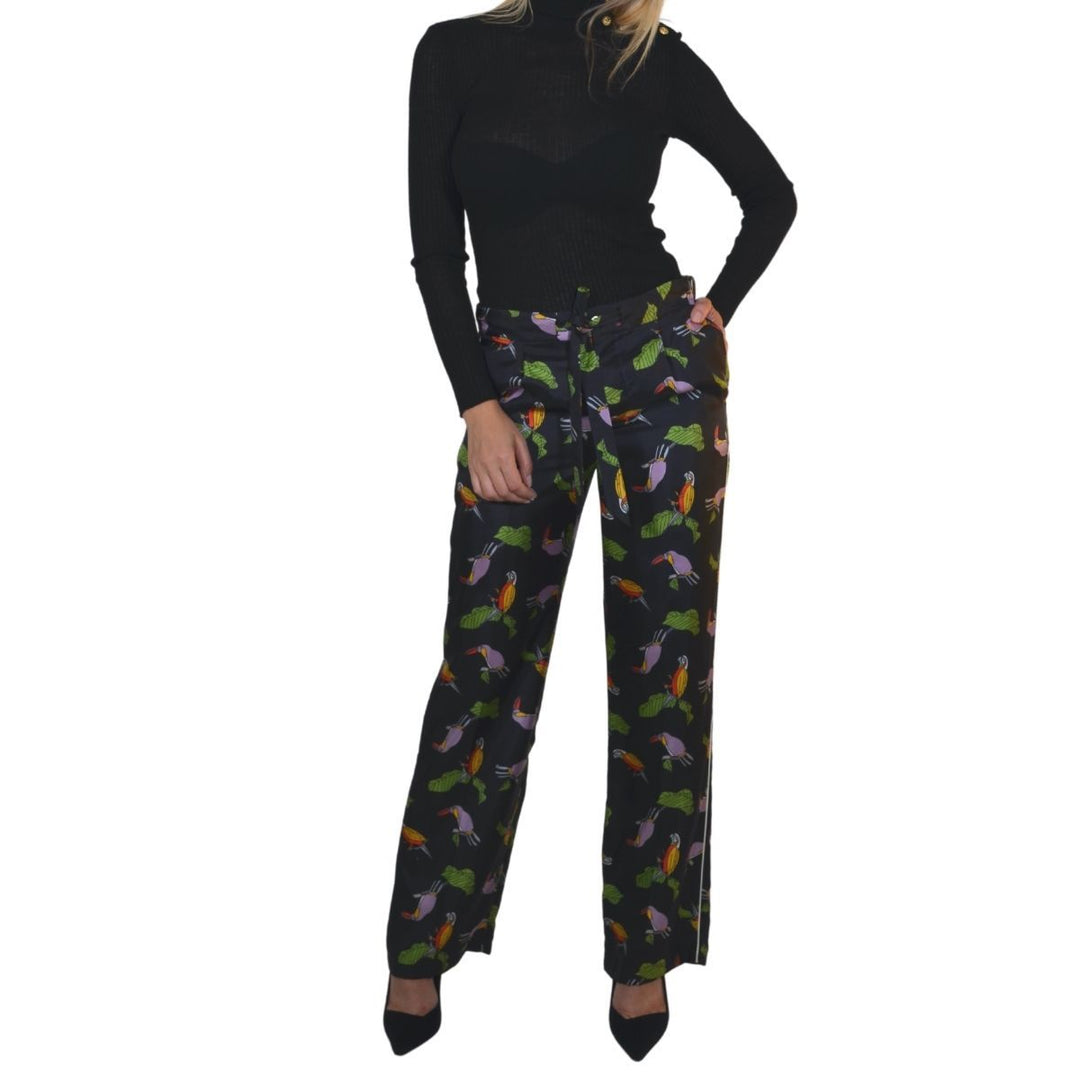Toucan Print Pyjama Silk Pants