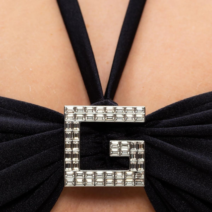 Two-piece Rhinestone G Nylon Bikini