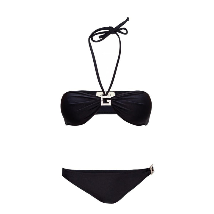 Gucci-Two-piece Rhinestone G Nylon Bikini - Runway Catalog