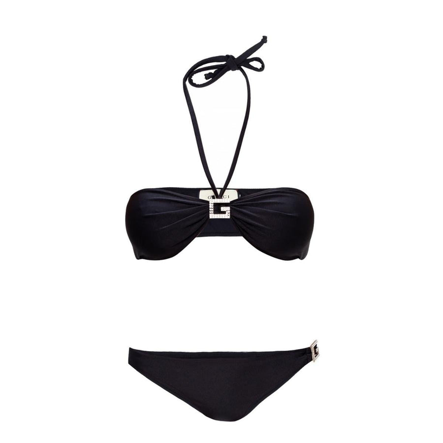 Gucci-Two-piece Rhinestone G Nylon Bikini - Runway Catalog