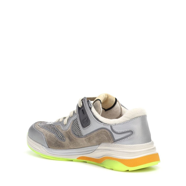 Ultrapace Metallic Leather Distressed Suede Sneakers