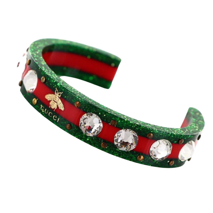 Vintage Web Cuff Bracelet With Crystals