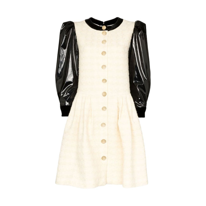 Gucci-Vinyl-Sleeve Flared Mini Dress - Runway Catalog