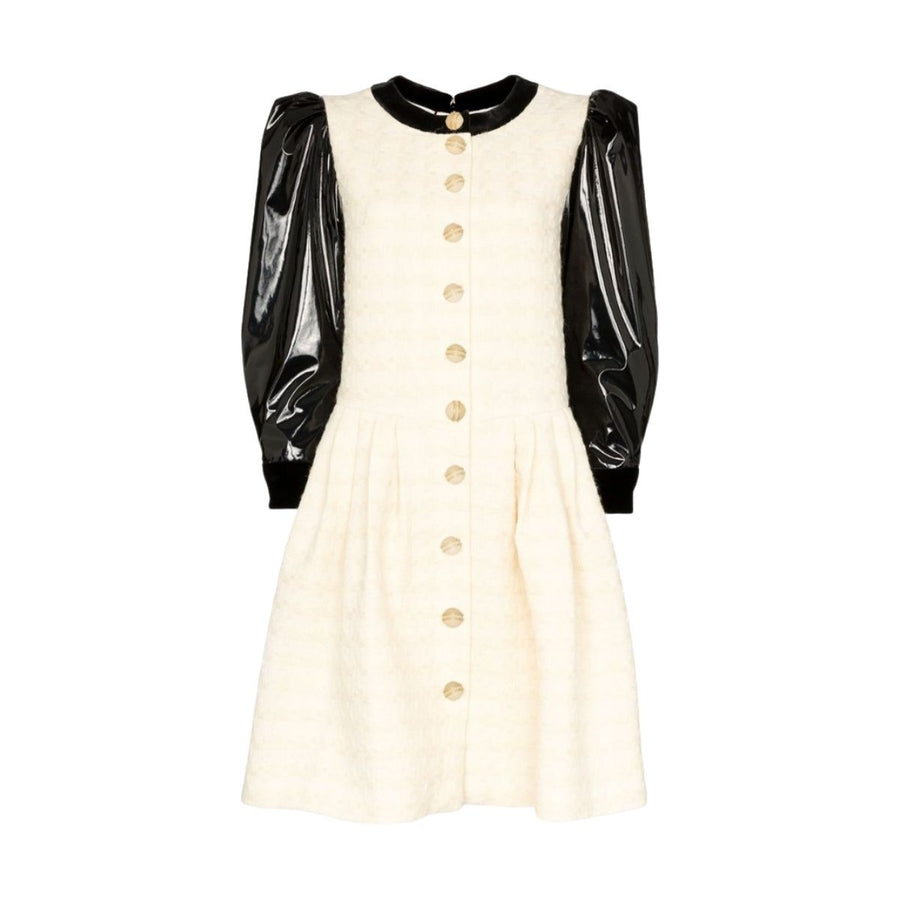 Gucci-Vinyl-Sleeve Flared Mini Dress - Runway Catalog