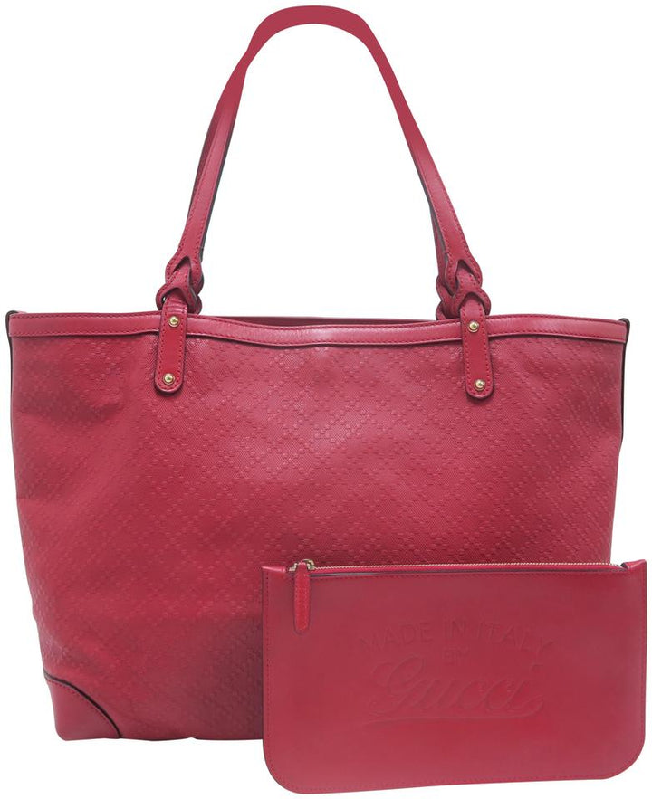G*G W Medium Craft W/Pouch Red Calfskin Tote