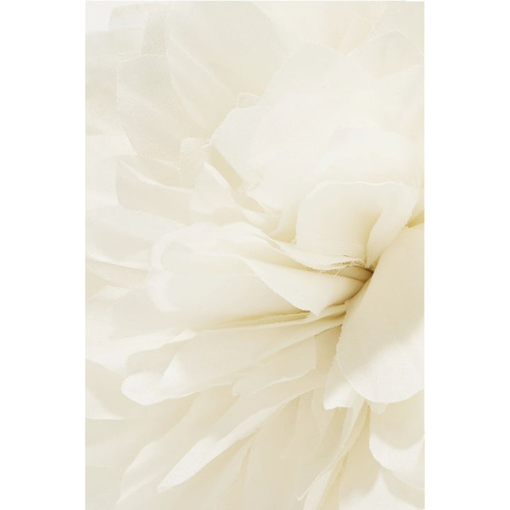 White Silk Flower Brooch