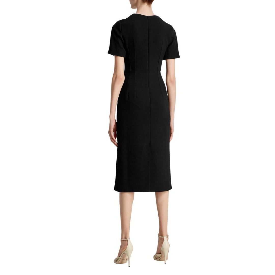 Wool Sable Lace Midi Dress