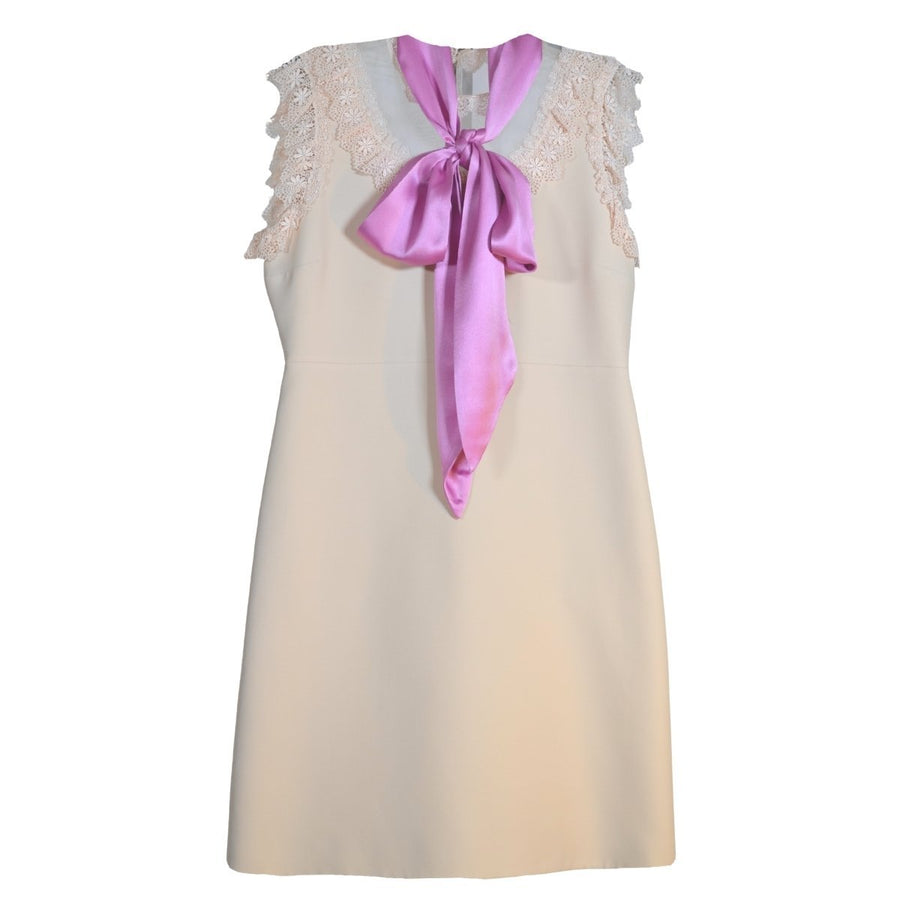 Gucci-Wool & Silk Blend Mini Dress with Pussycat Bow - Runway Catalog
