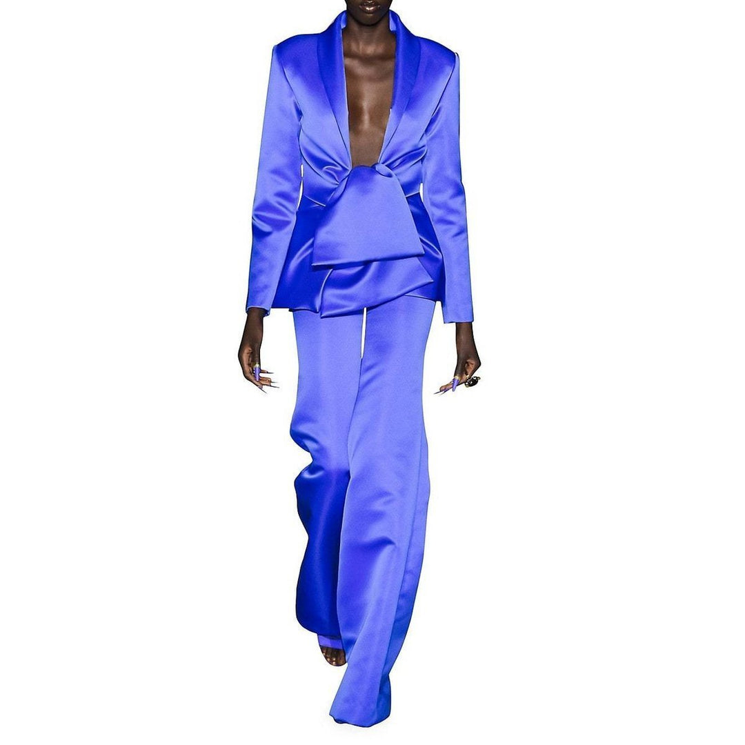 Duchess Tied Draped Blazer