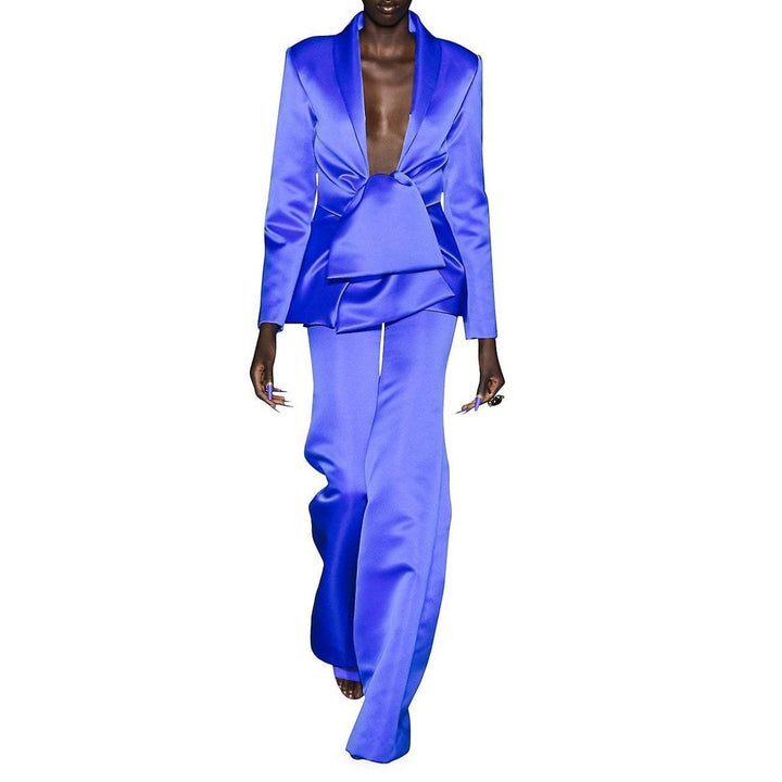 Duchess Tied Draped Blazer