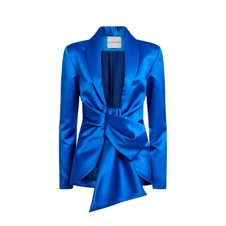 Halpern-Duchess Tied Draped Blazer - Runway Catalog