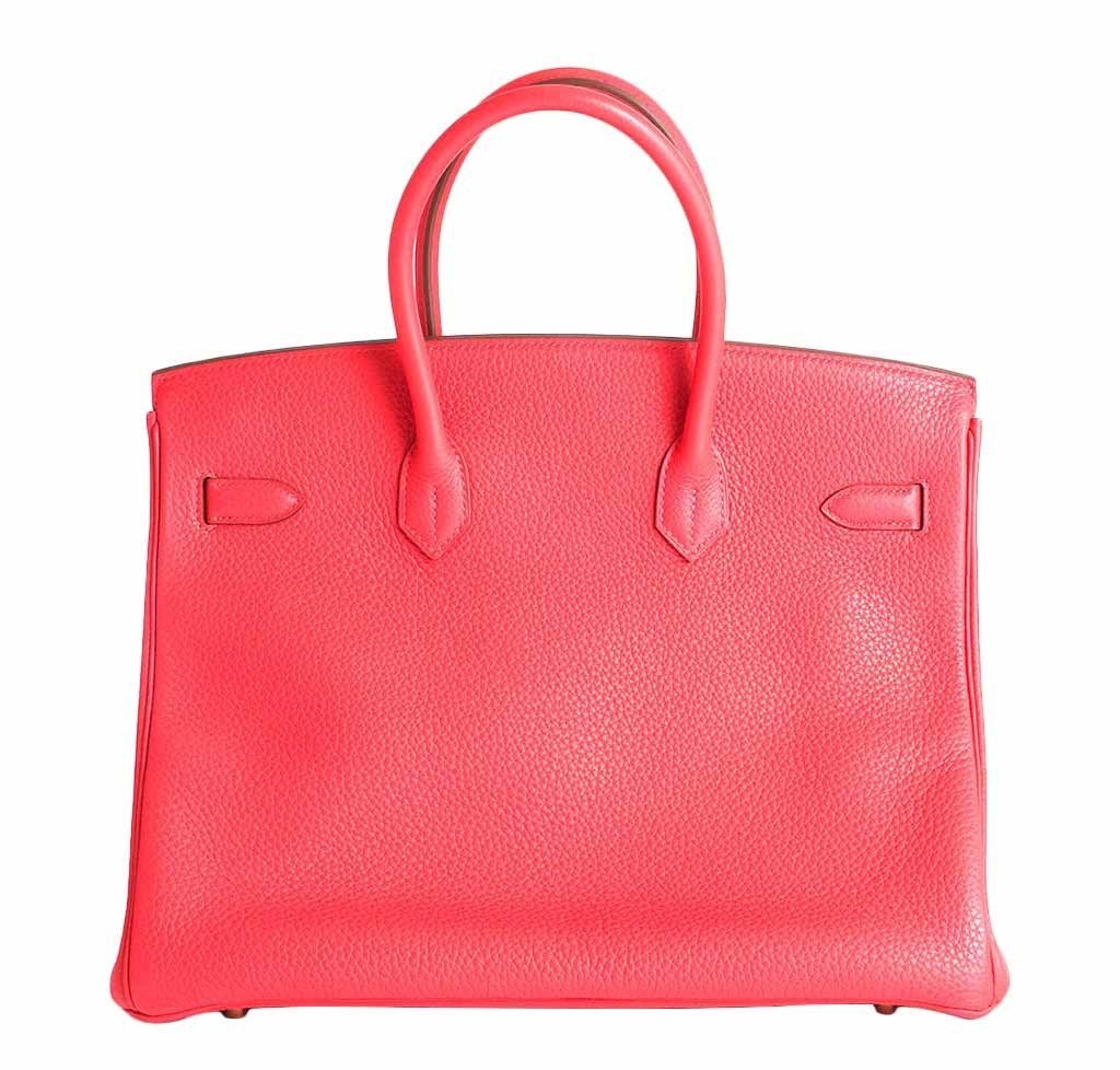 Hermès Birkin 35 Fuchsia Togo Bag GHW