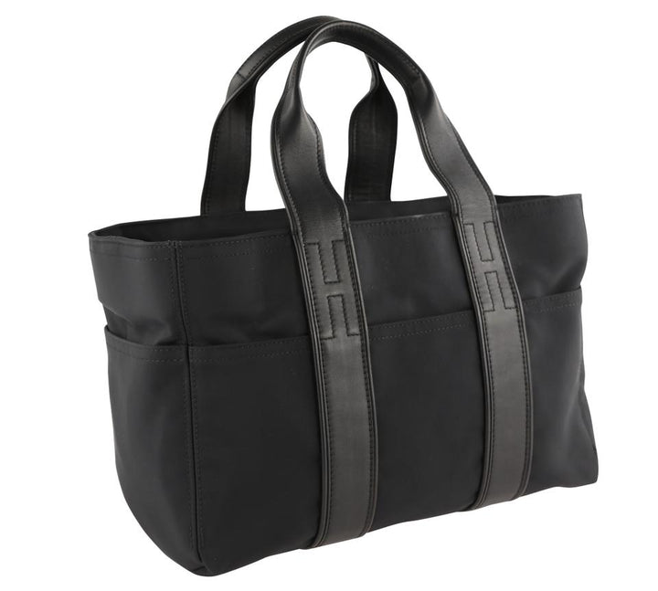 Hermès Acapulco And Leather Pm Noir Black Nylon Tote