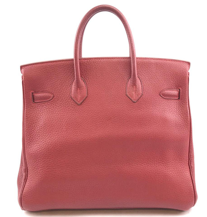 Hermès Birkin Hac 32 32cm Cm Handbag Hand Tote Red Clemence Leather Satchel