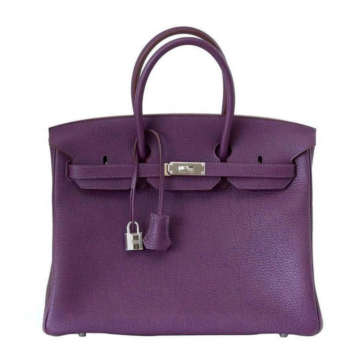 Hermès Birkin 35 Cassis Purple Fjord Bag