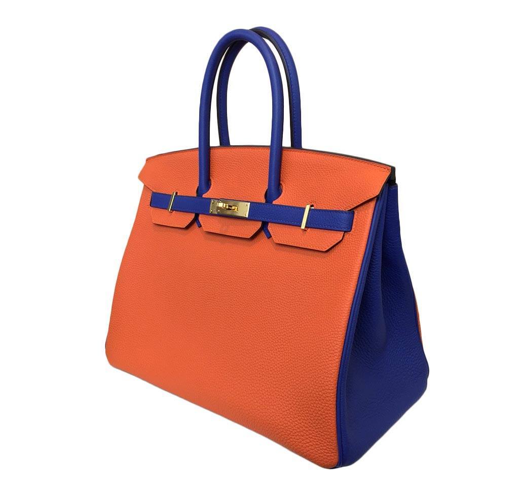 Hermès Birkin 35 Blue Orange - Special Order HSS Bag
