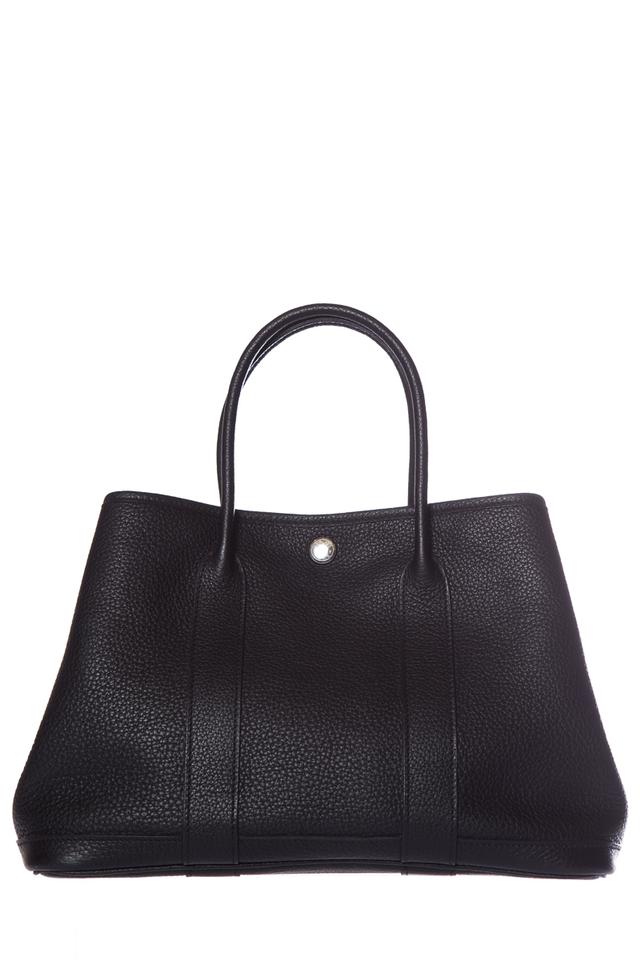 Hermès Garden Party 30 Handbag Black Leather Tote