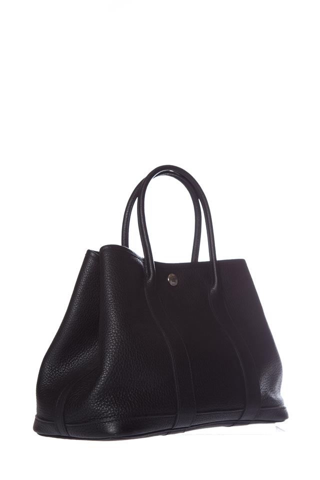 Hermès Garden Party 30 Handbag Black Leather Tote