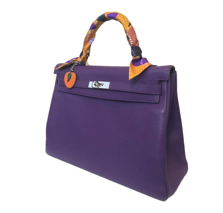 Hermès Kelly 35 Ultraviolet Bag PHW