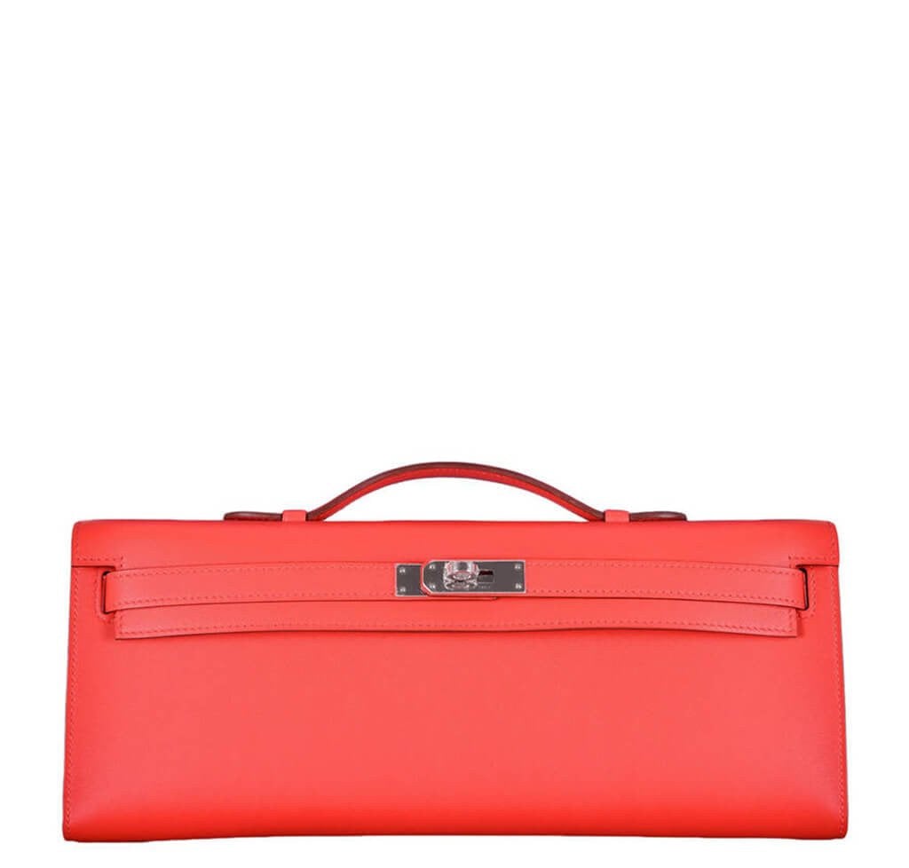 Hermès Kelly Cut Bag Capucine Swift