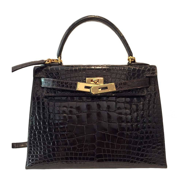Hermès Kelly 28 Sellier Alligator Gold Hardware