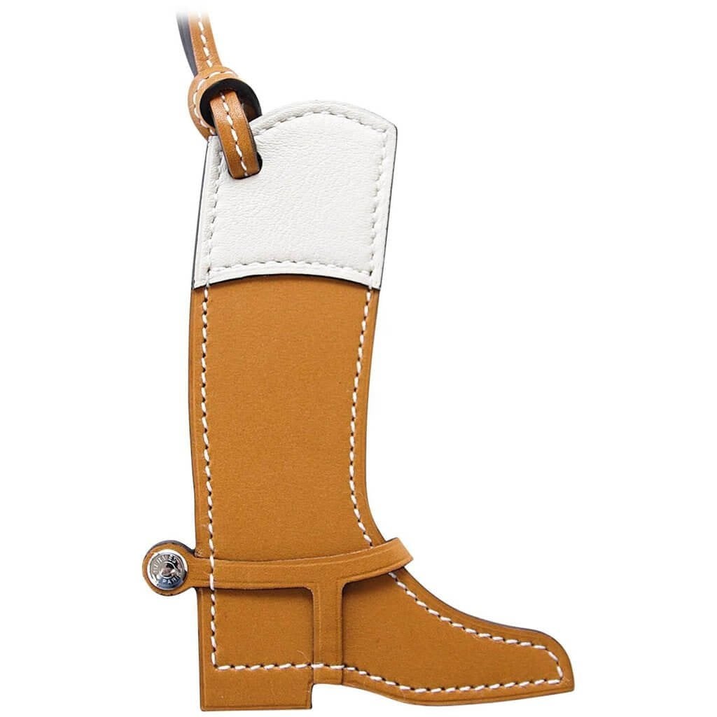Hermès Paddock Equestrian Boot Charm Sable