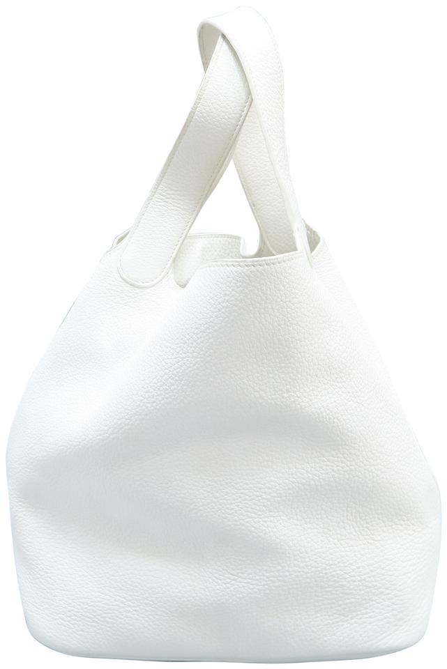 Hermès Picotin Lock 26 White Togo Tote