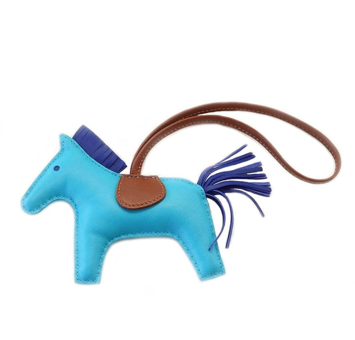 Hermès Rodeo Horse MM Bag Charm Blue