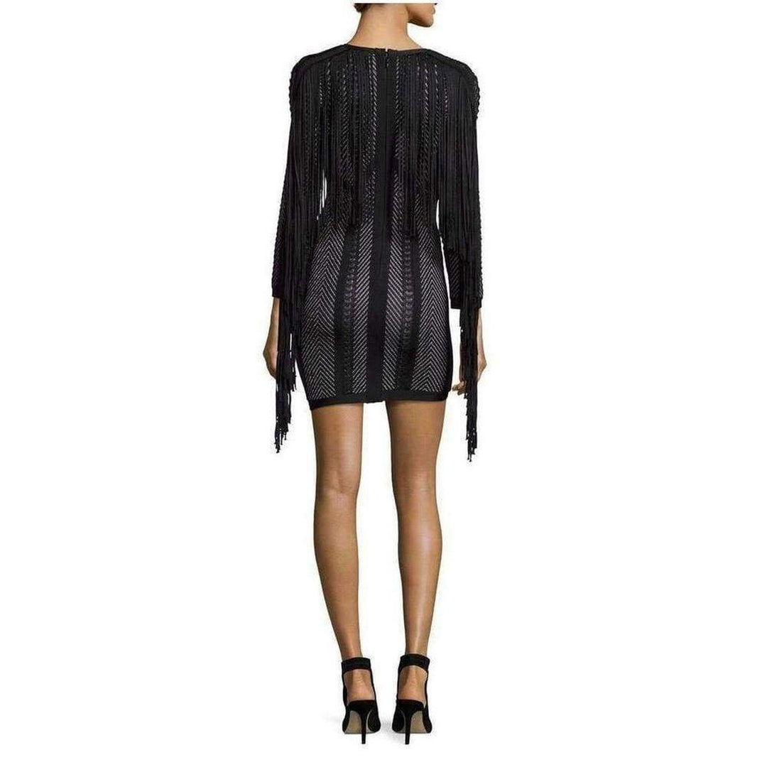 Doutzen Plaited Chevron Fringe Dress