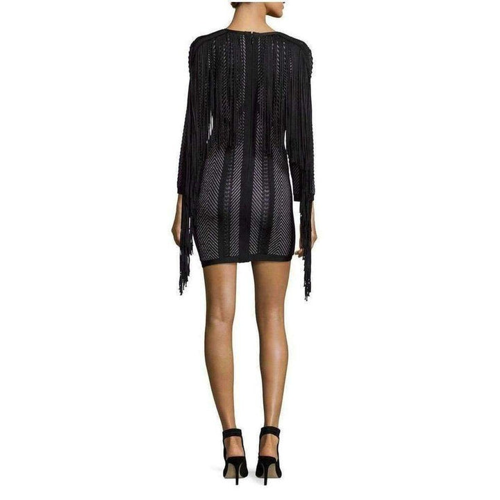 Doutzen Plaited Chevron Fringe Dress